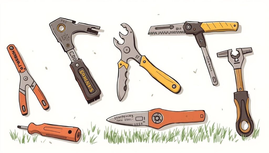 Image of lawn mower blade sharpening tools Image of lawn mower blade sharpening tools